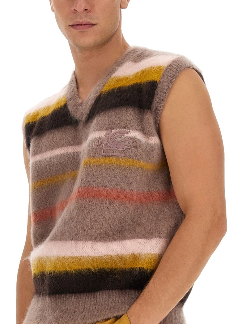Etro Vest With Stripe Pattern Divers