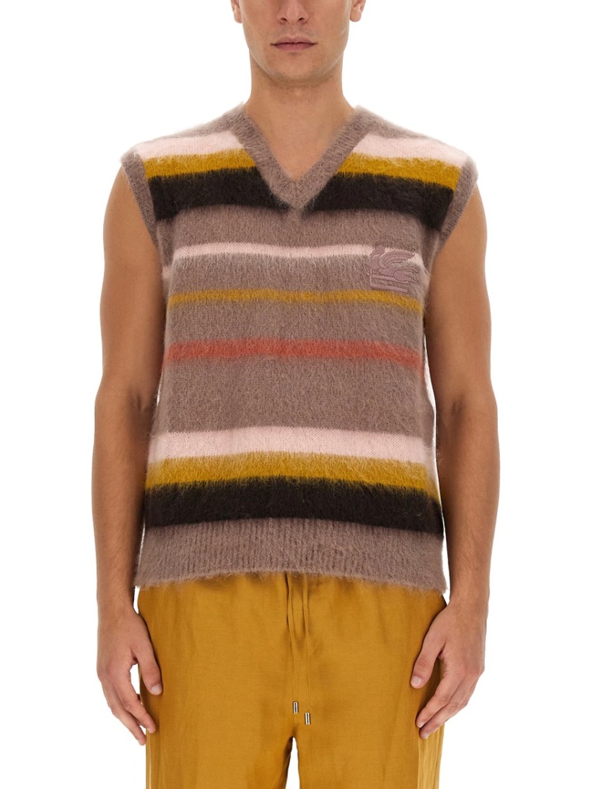 Etro Vest With Stripe Pattern Divers