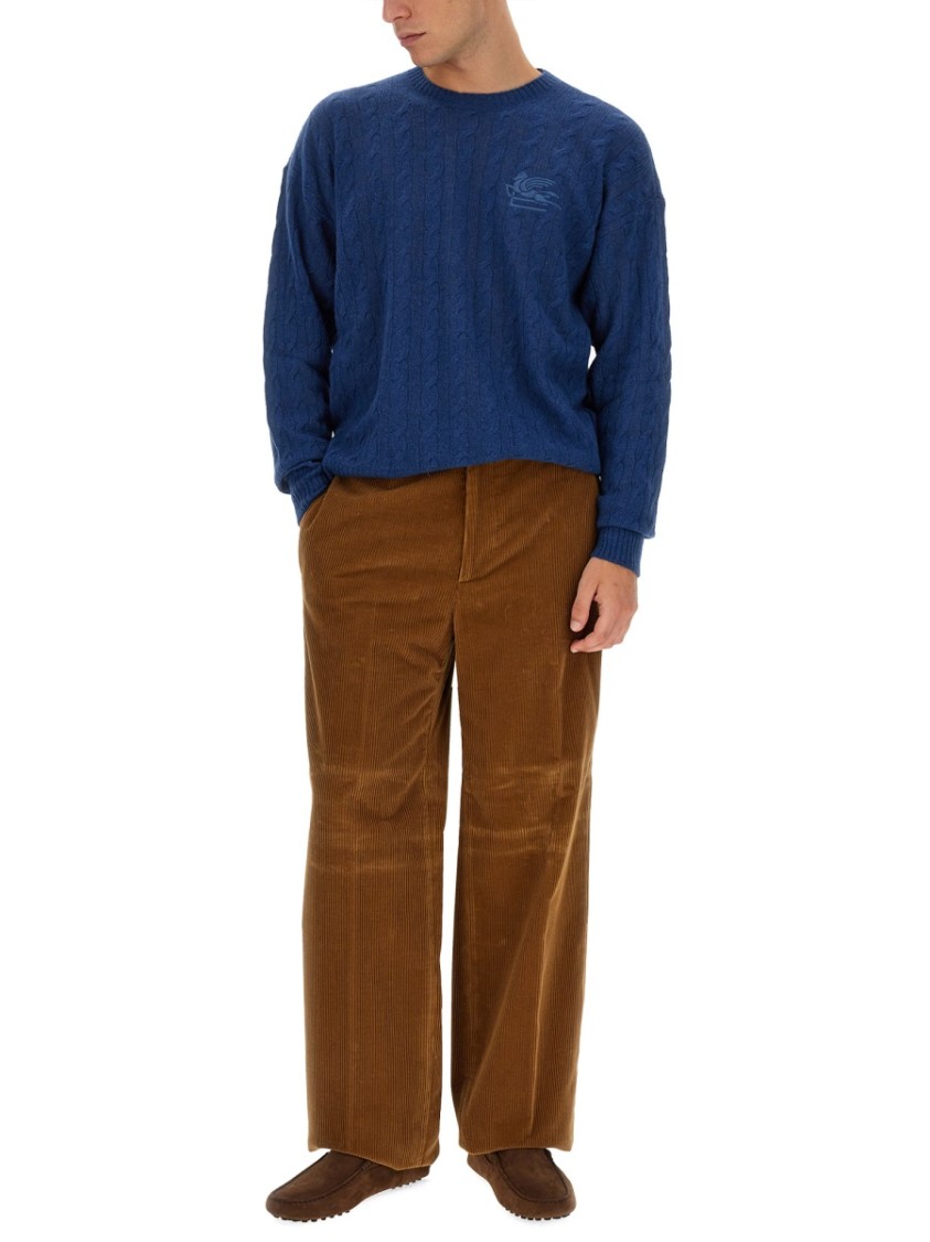 Etro Pegasus Sweater Blauw