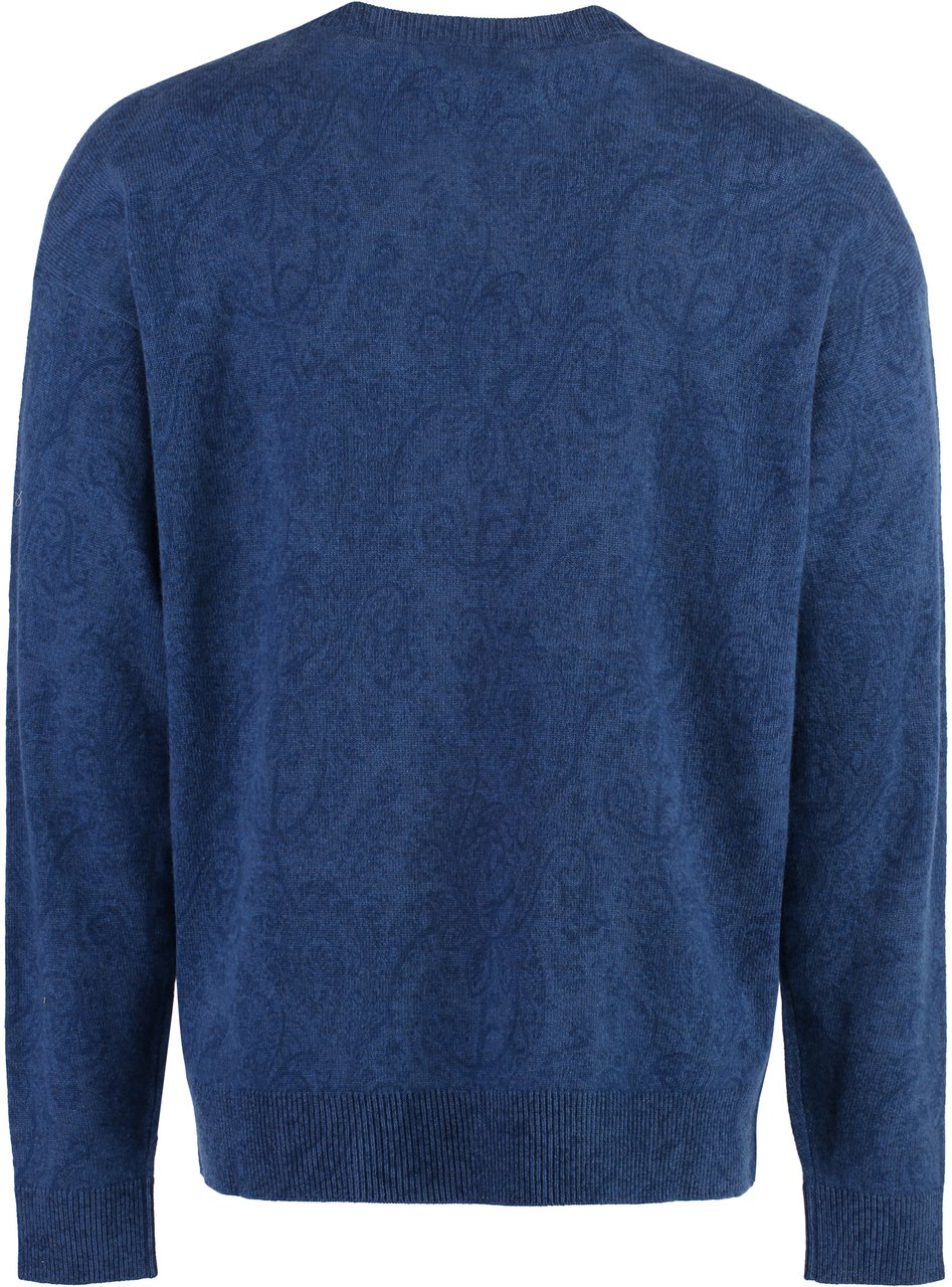 Etro Crew-neck wool sweater Blauw
