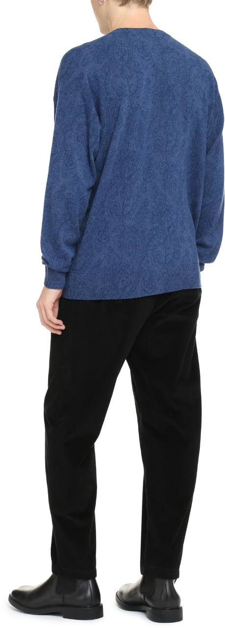 Etro Crew-neck wool sweater Blauw