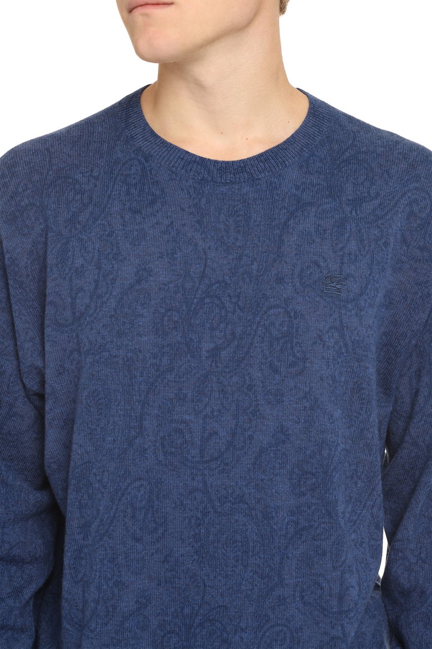 Etro Crew-neck wool sweater Blauw