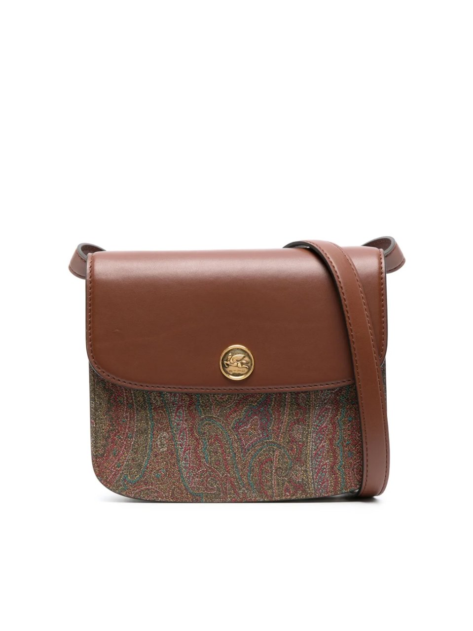 Etro Paisley-print Logo Plaque Crossbody Bag Bruin