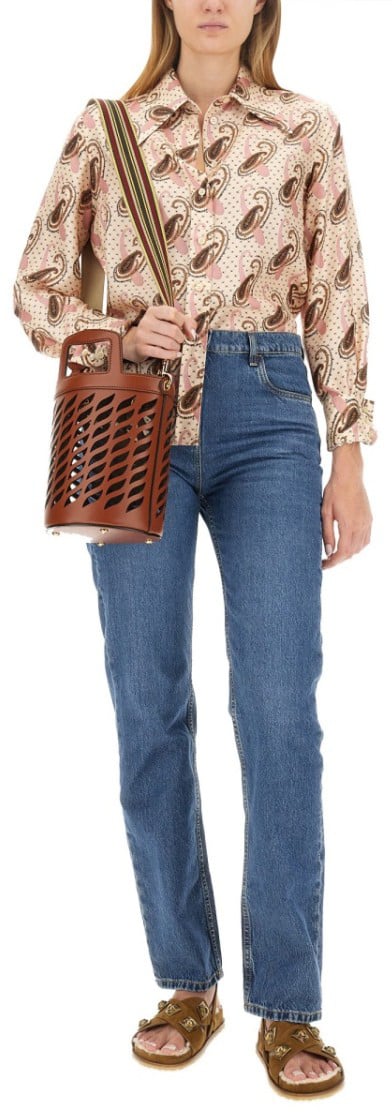 Etro Coffa Bag With Logo Bruin
