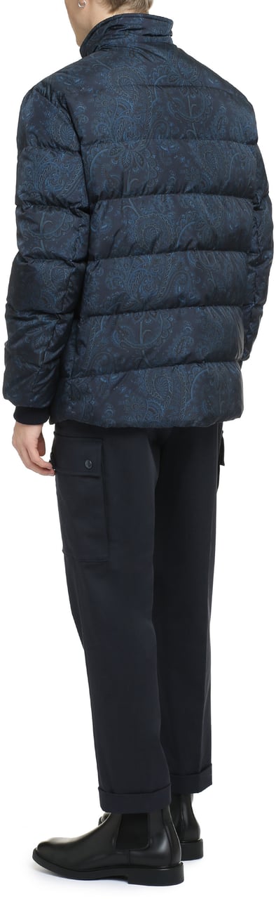 Etro Techno-nylon down jacket Blauw