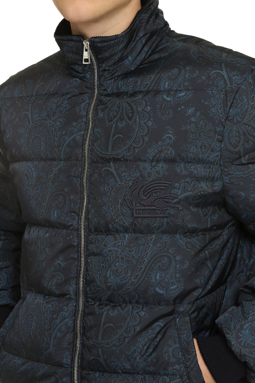 Etro Techno-nylon down jacket Blauw