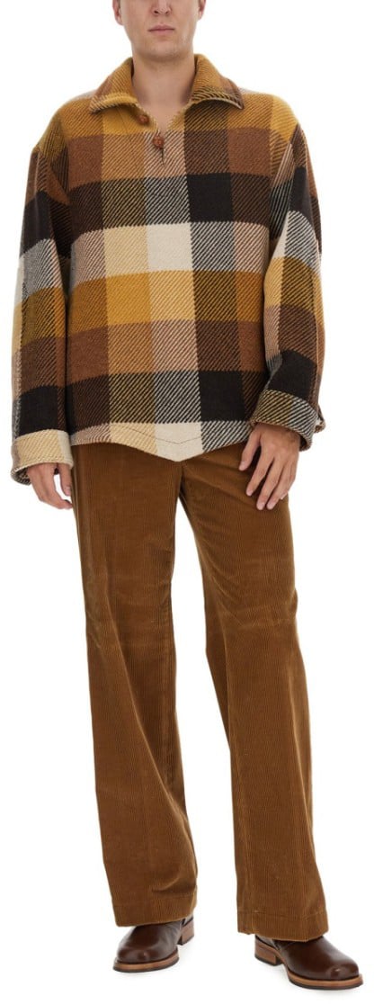 Etro Checkered Polo Shirt Zwart
