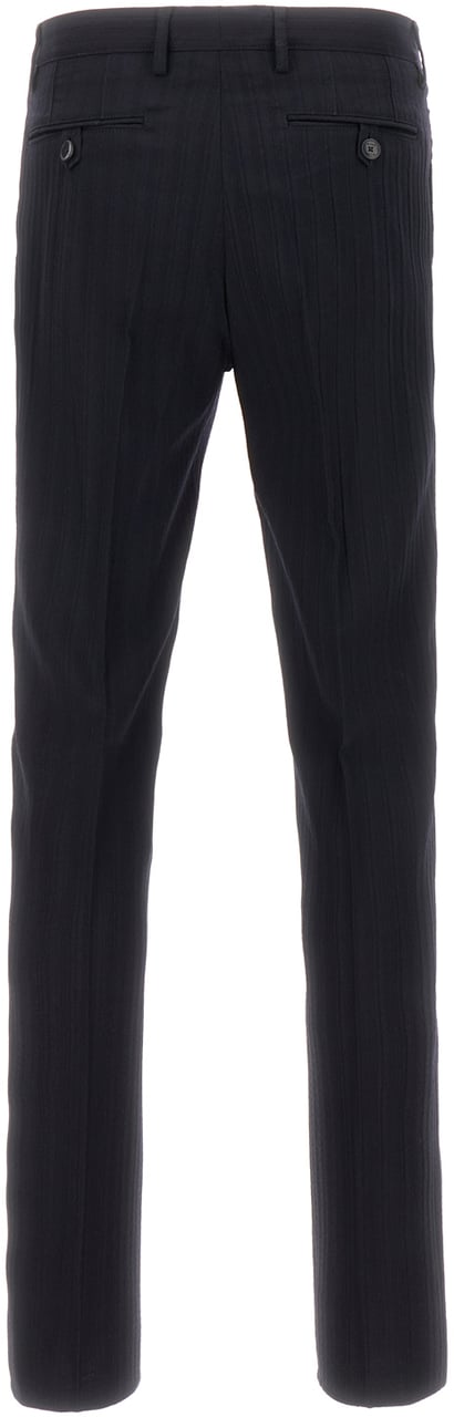 Etro Etro Midnight blue stretch wool pants Blauw