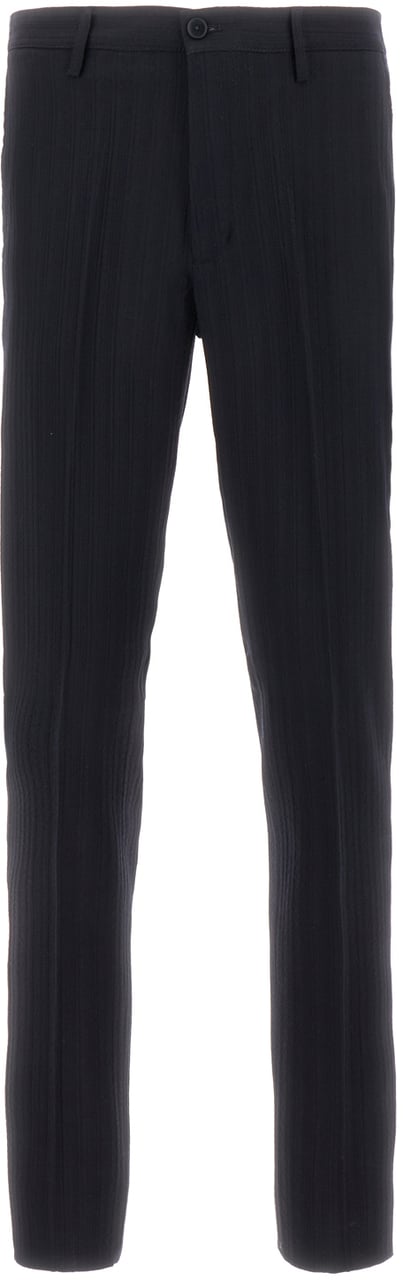 Etro Etro Midnight blue stretch wool pants Blauw