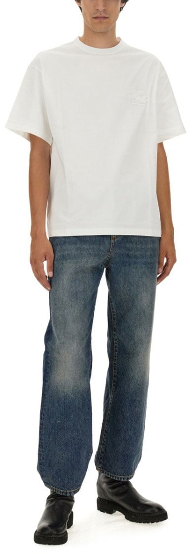 Etro T-Shirt Featuring Pegasus Embroidery Wit