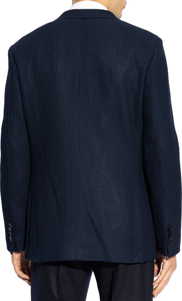Etro Navy Roma Jersey Jacket Zwart