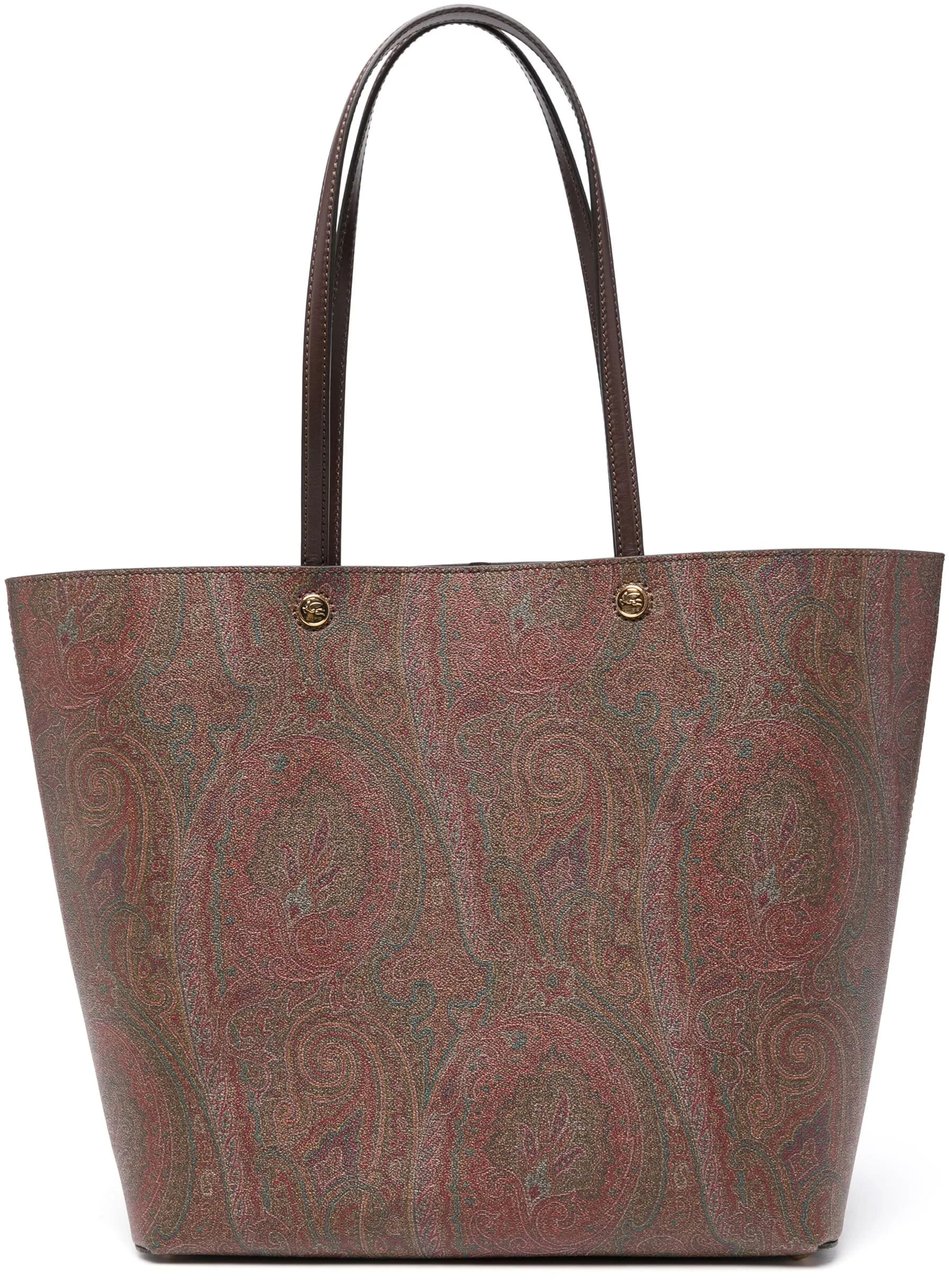 Etro Shopping Essential Xl Paisley Print Tote Bruin