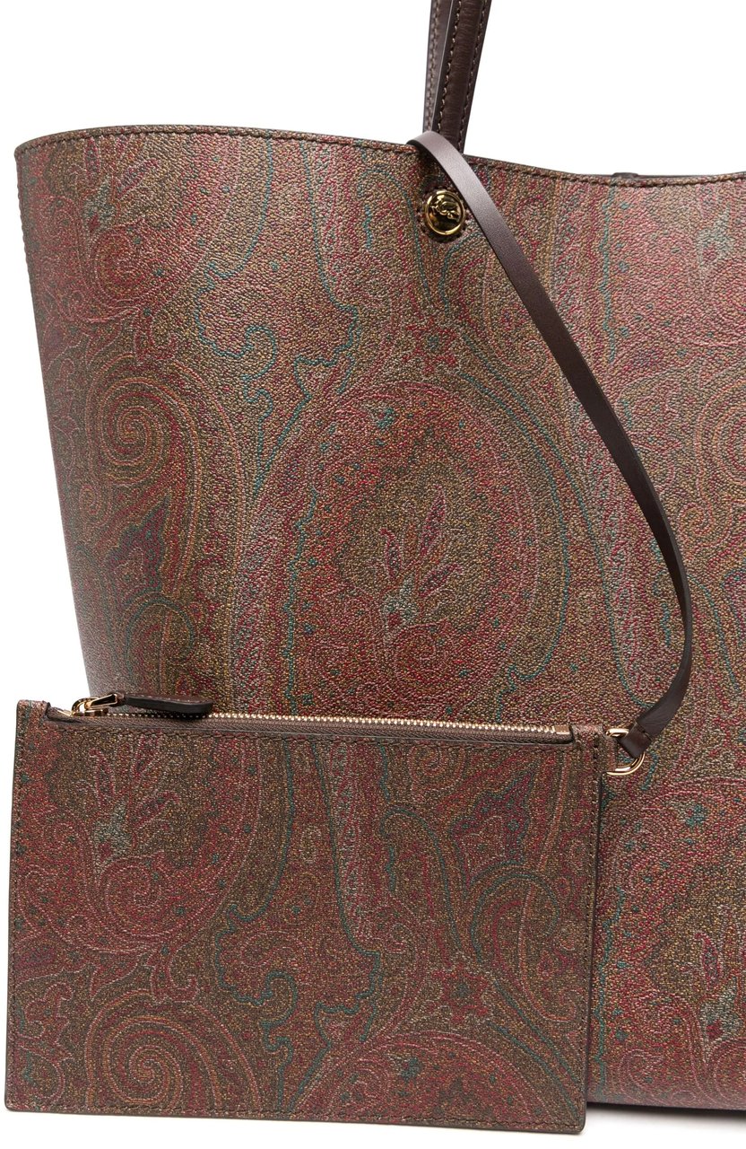 Etro Shopping Essential Xl Paisley Print Tote Bruin