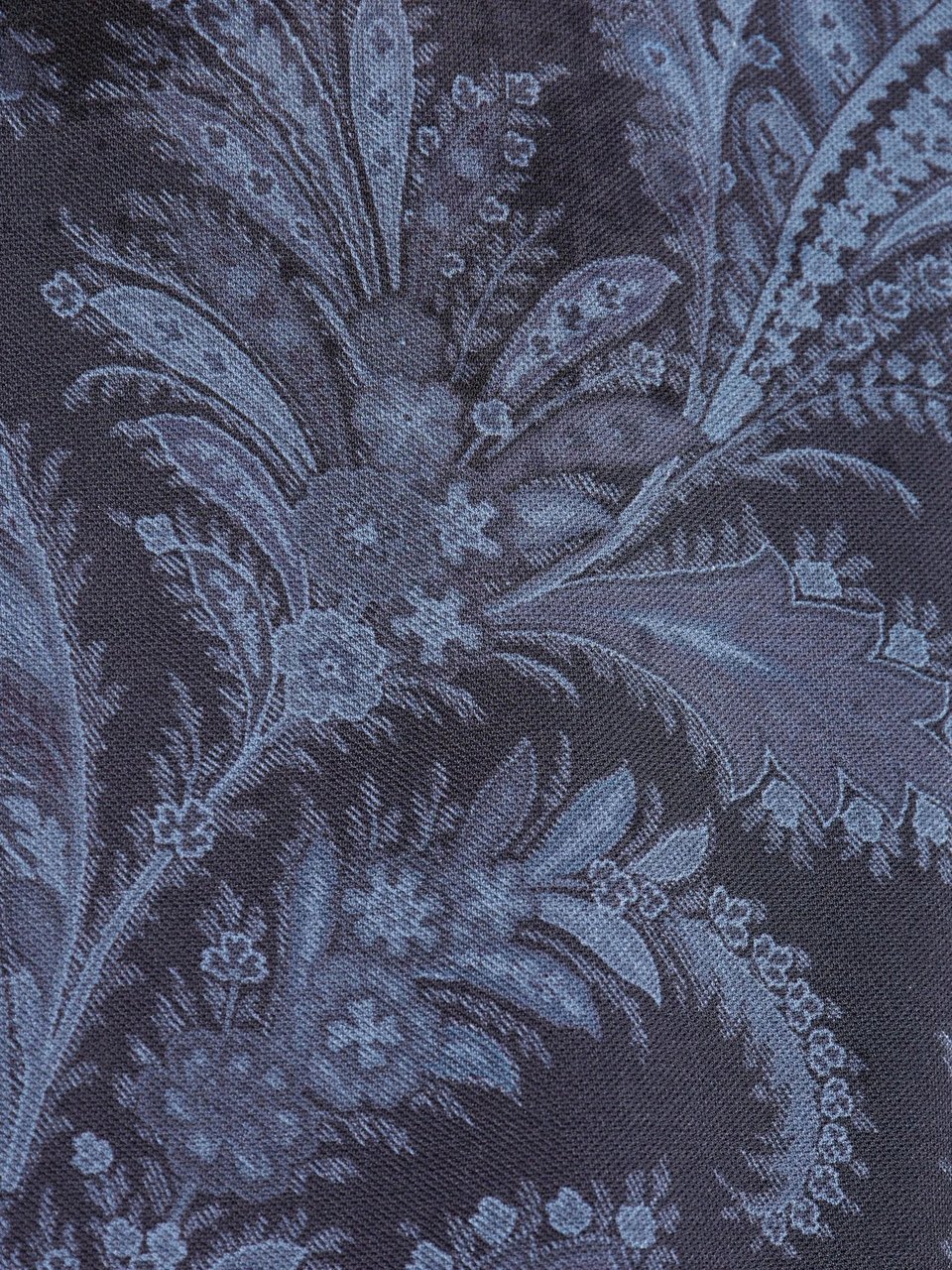 Etro Roma Intricate Paisley Patterned Polo Shirt Grijs