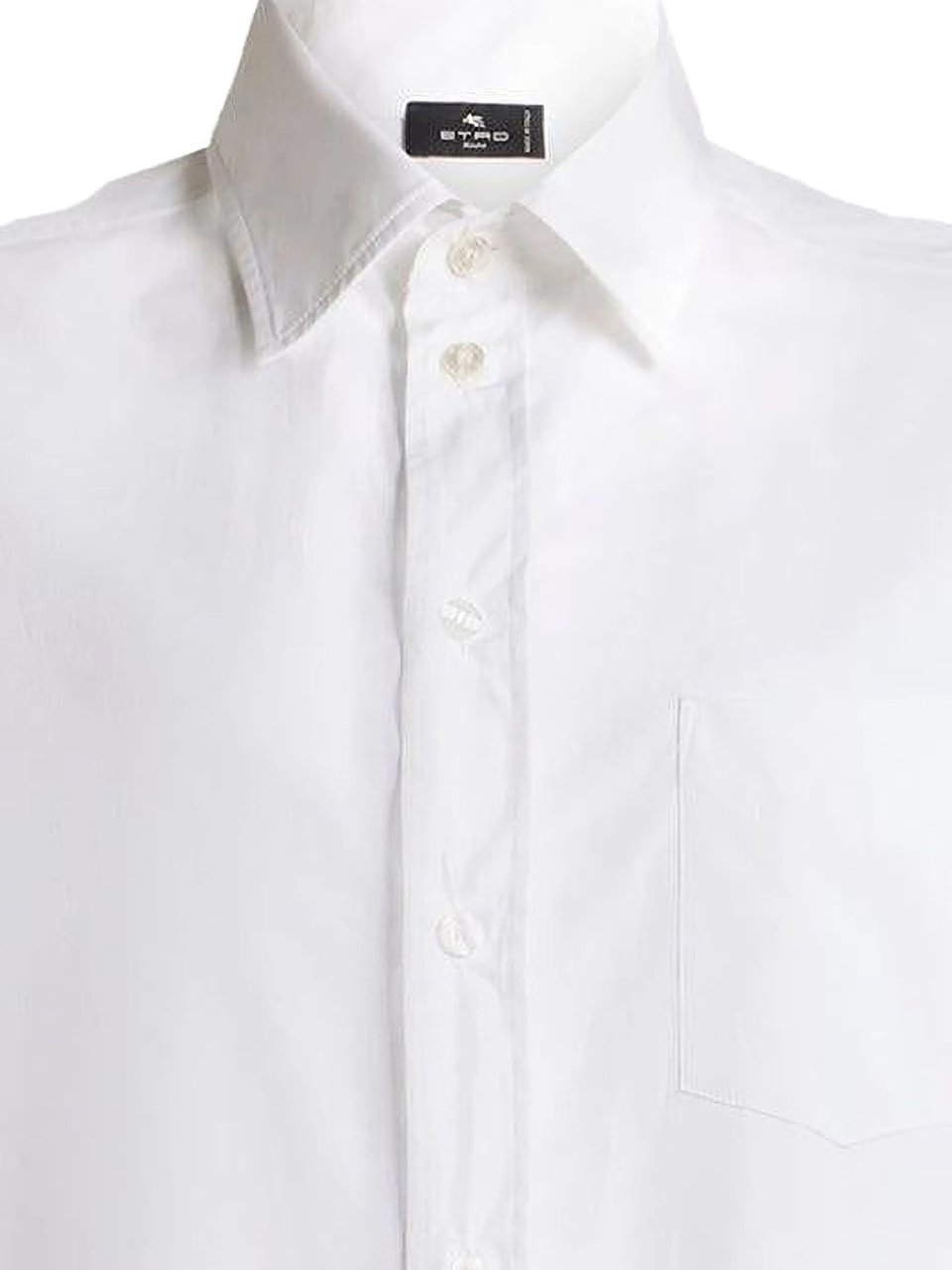 Etro Loose Fit Classic Collar Minimalist Shirt Wit