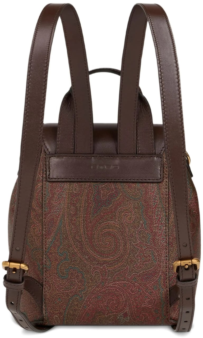Etro Arnica Compact Paisley Patterned Small Backpack Grijs