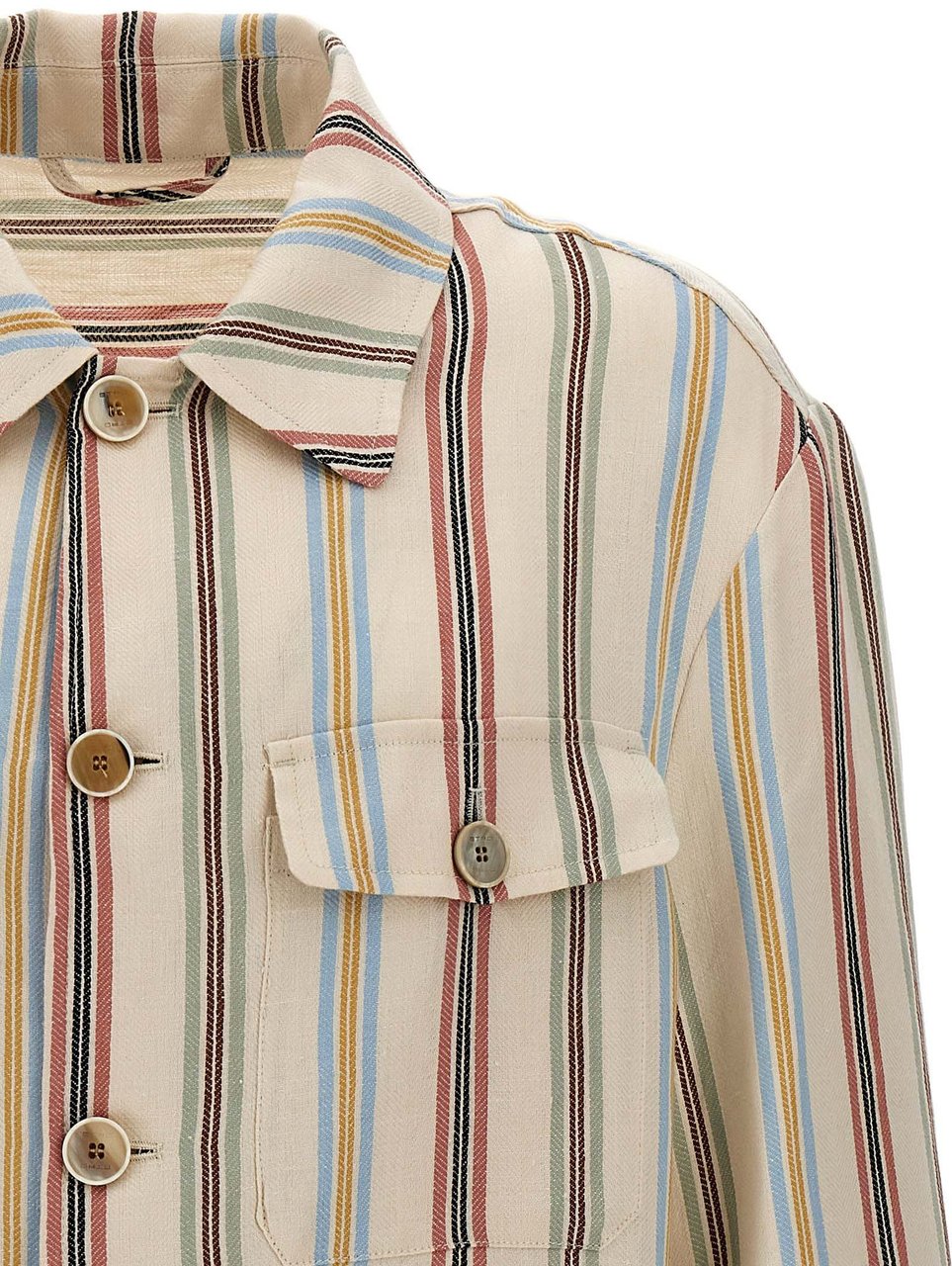 Etro Multicolor Linen Blouse Divers