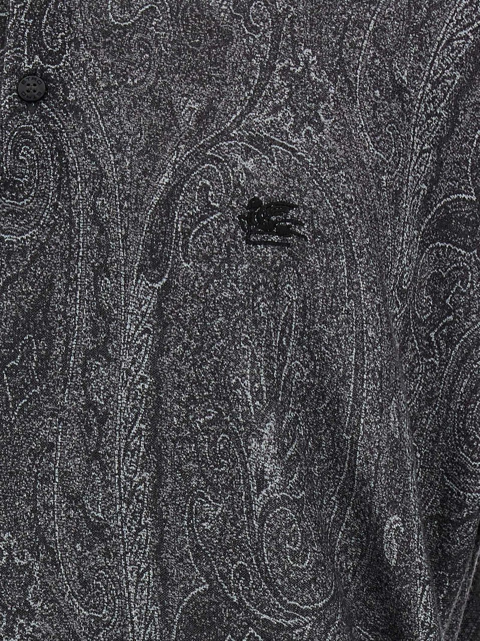 Etro Multicolor Silk Polo Shirt Divers