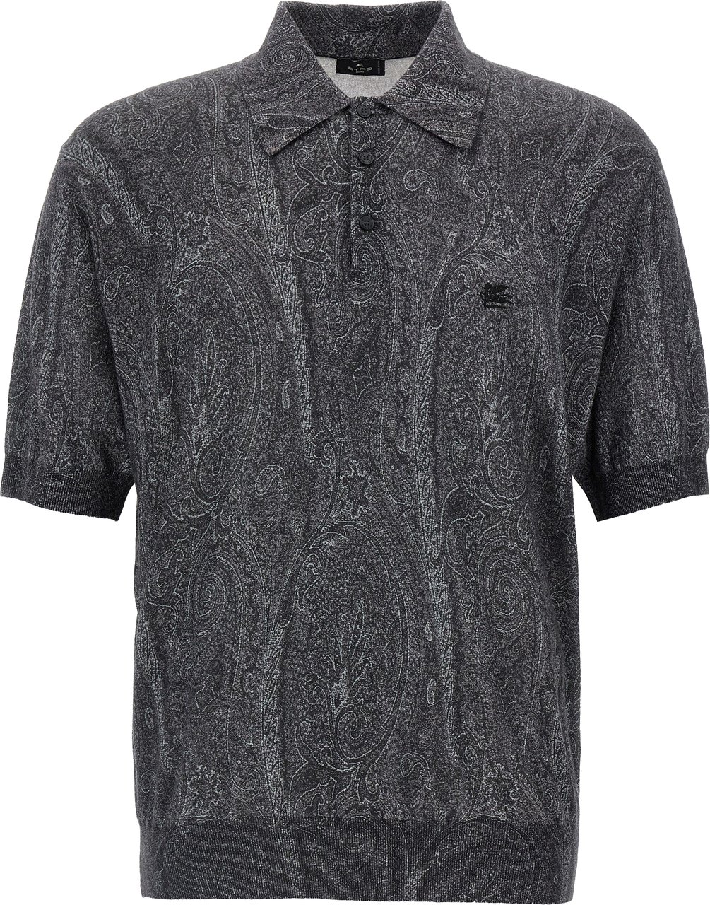 Etro Multicolor Silk Polo Shirt Divers