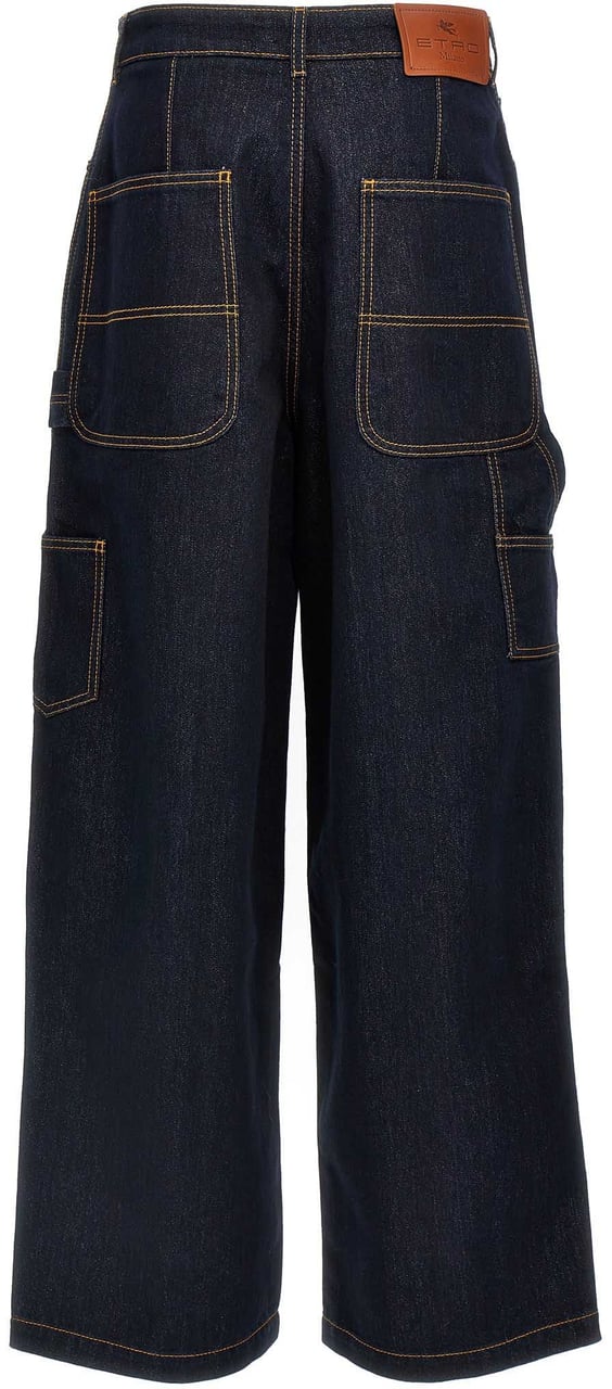 Etro Blue Cotton Jeans Denim Blauw