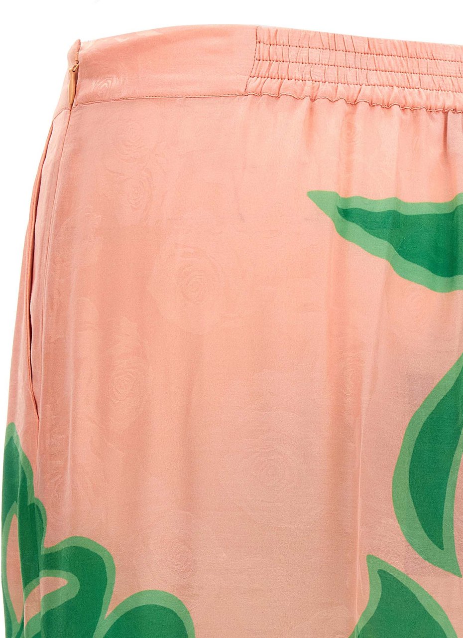 Etro Multicolor Viscose Casual Pants Roze