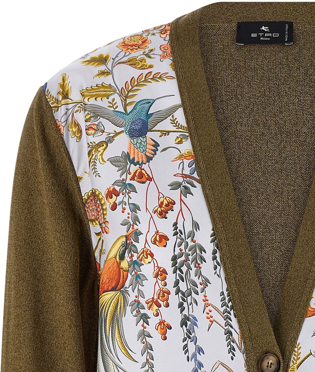 Etro Bicolor Cotton Cardigan Divers