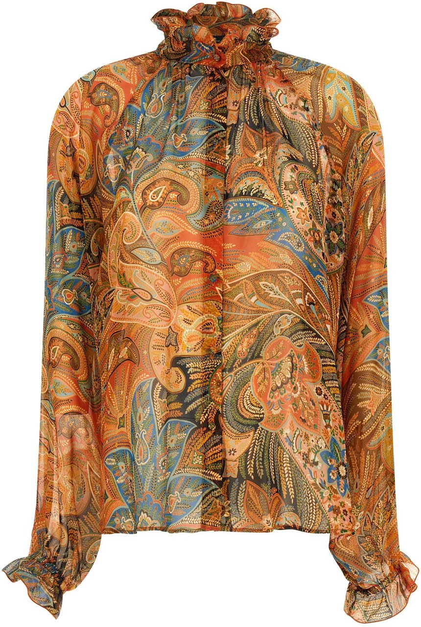 Etro Multicolor Silk Blouse Divers
