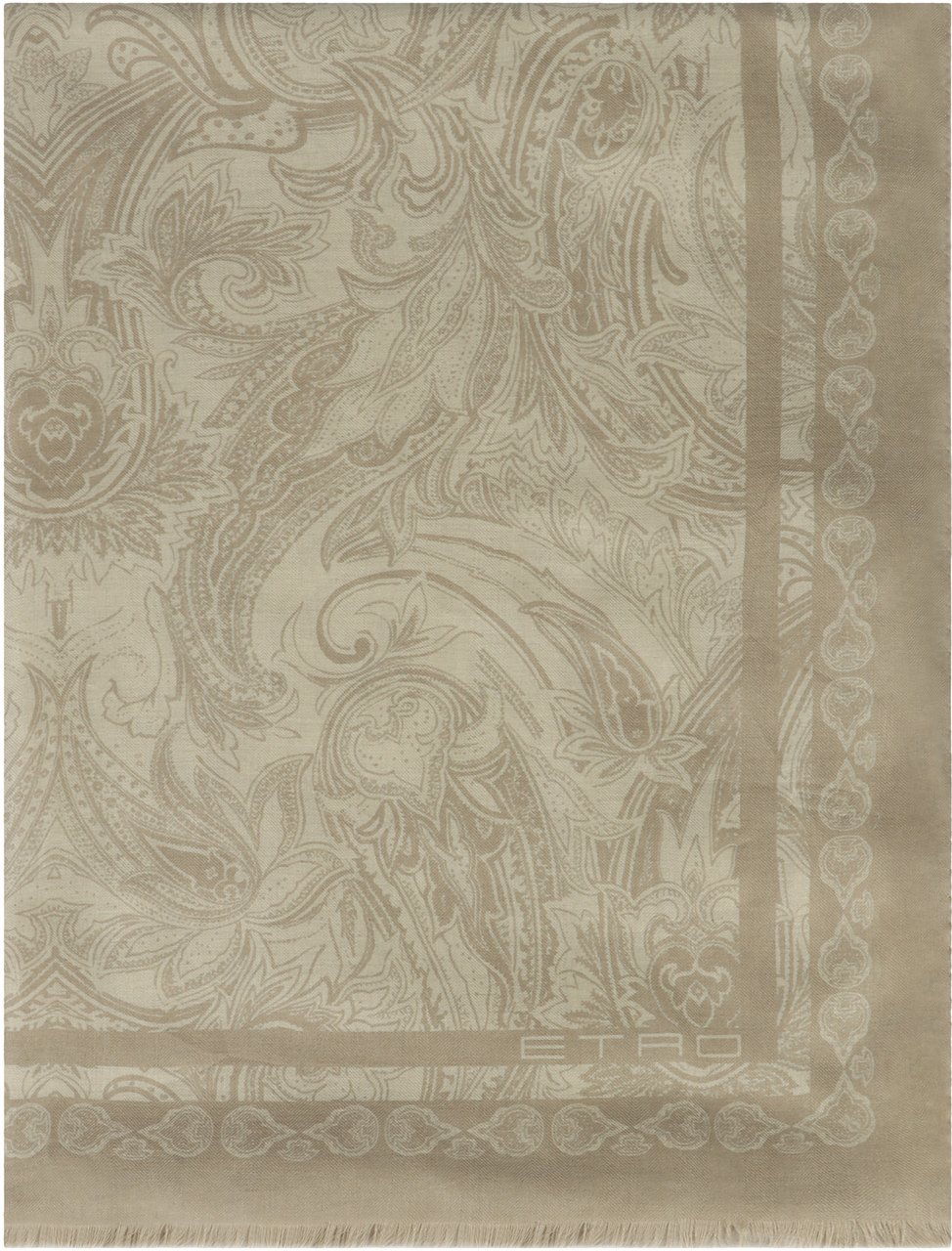 Etro Cashmere-silk blend scarf Beige