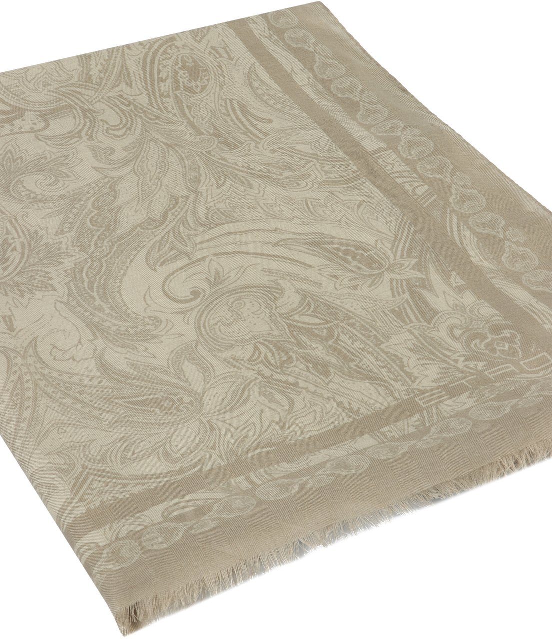 Etro Cashmere-silk blend scarf Beige