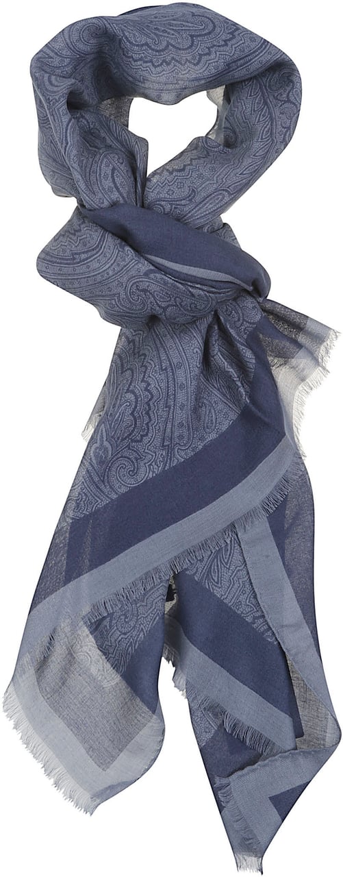 Etro Orfeo Scarf Blue Blauw
