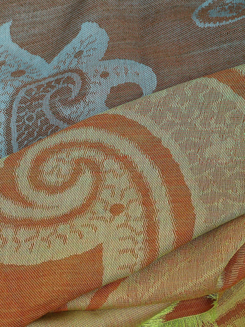 Etro Fringes Scarf Green Groen