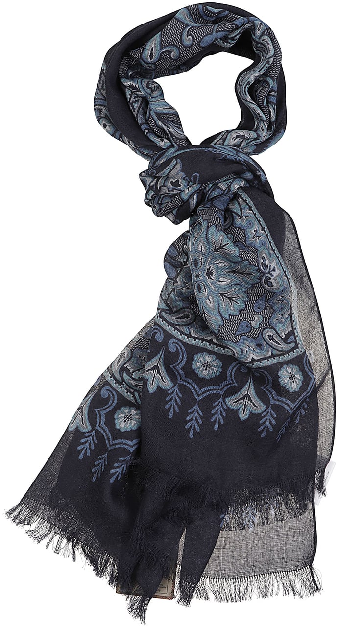 Etro Scarf Blue Blauw