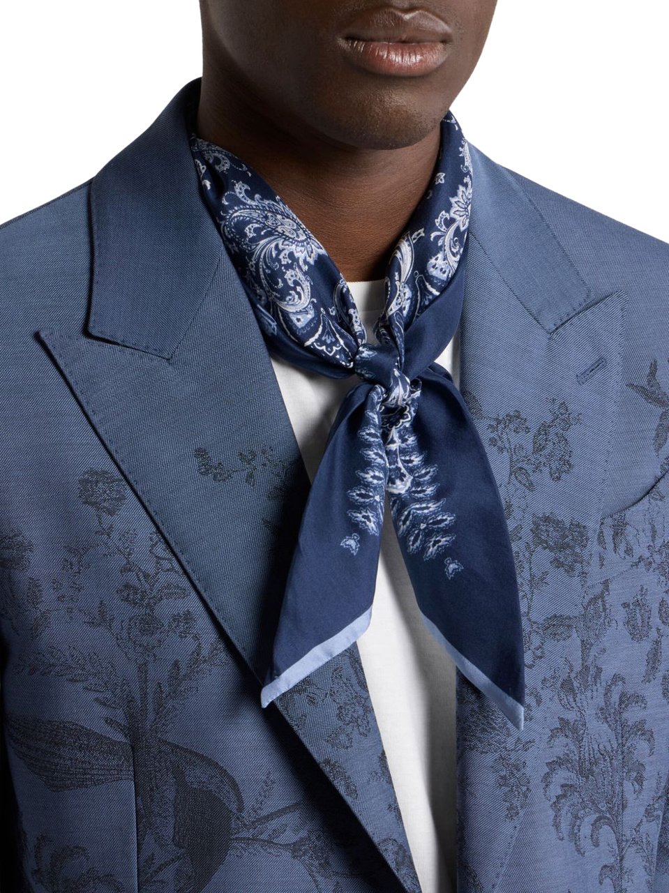 Etro Scarfs Blu Navy