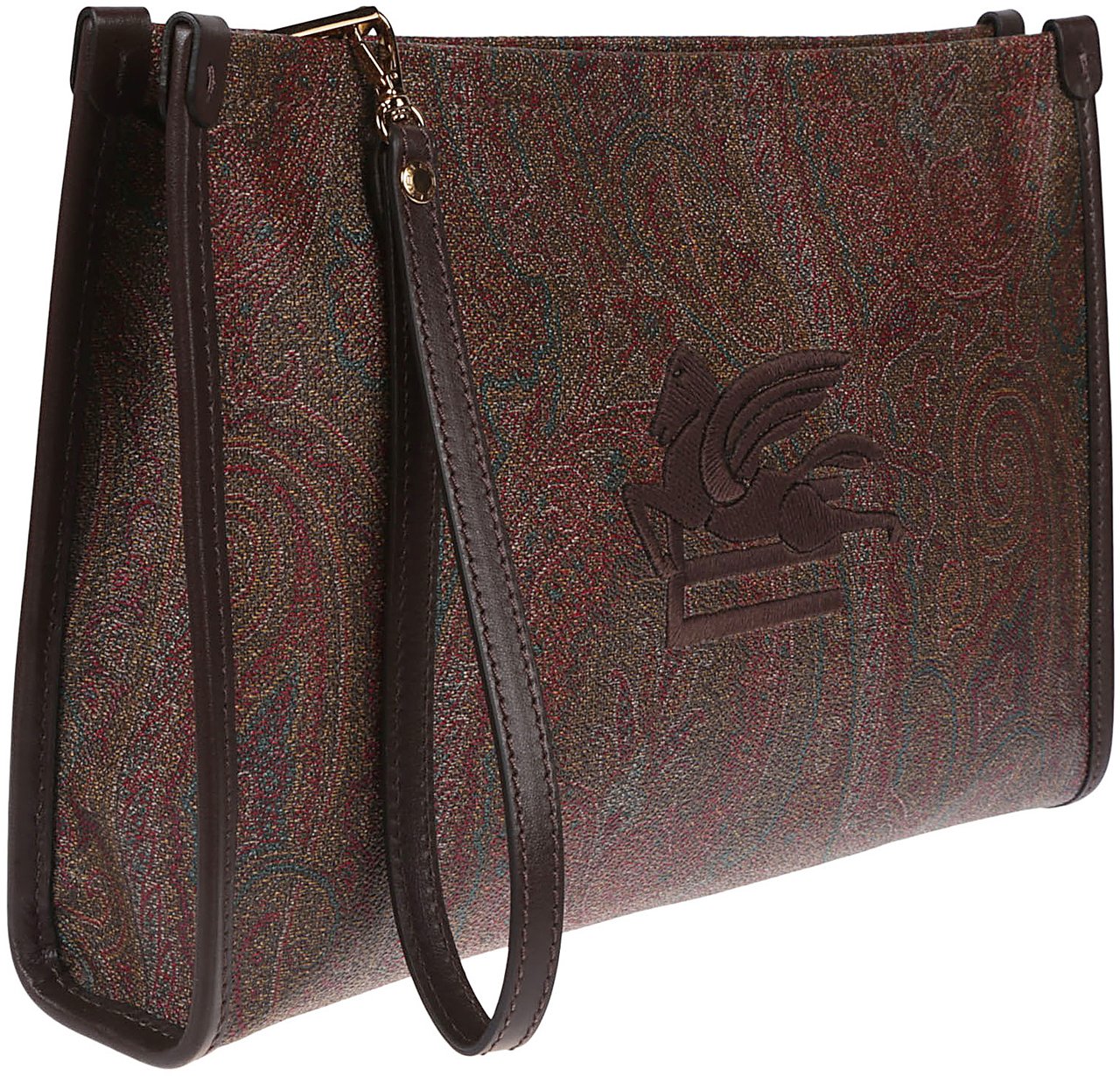 Etro Large Arnica Pochette Brown Bruin