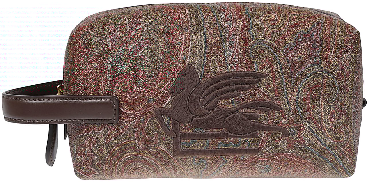 Etro Small Arnica Beauty Case Brown Bruin