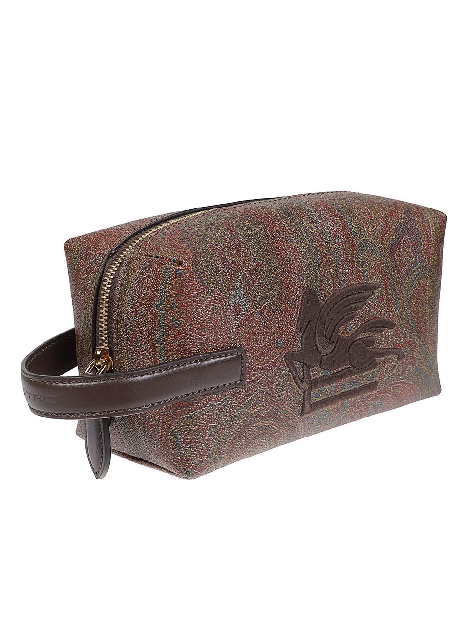 Etro Small Arnica Beauty Case Brown Bruin