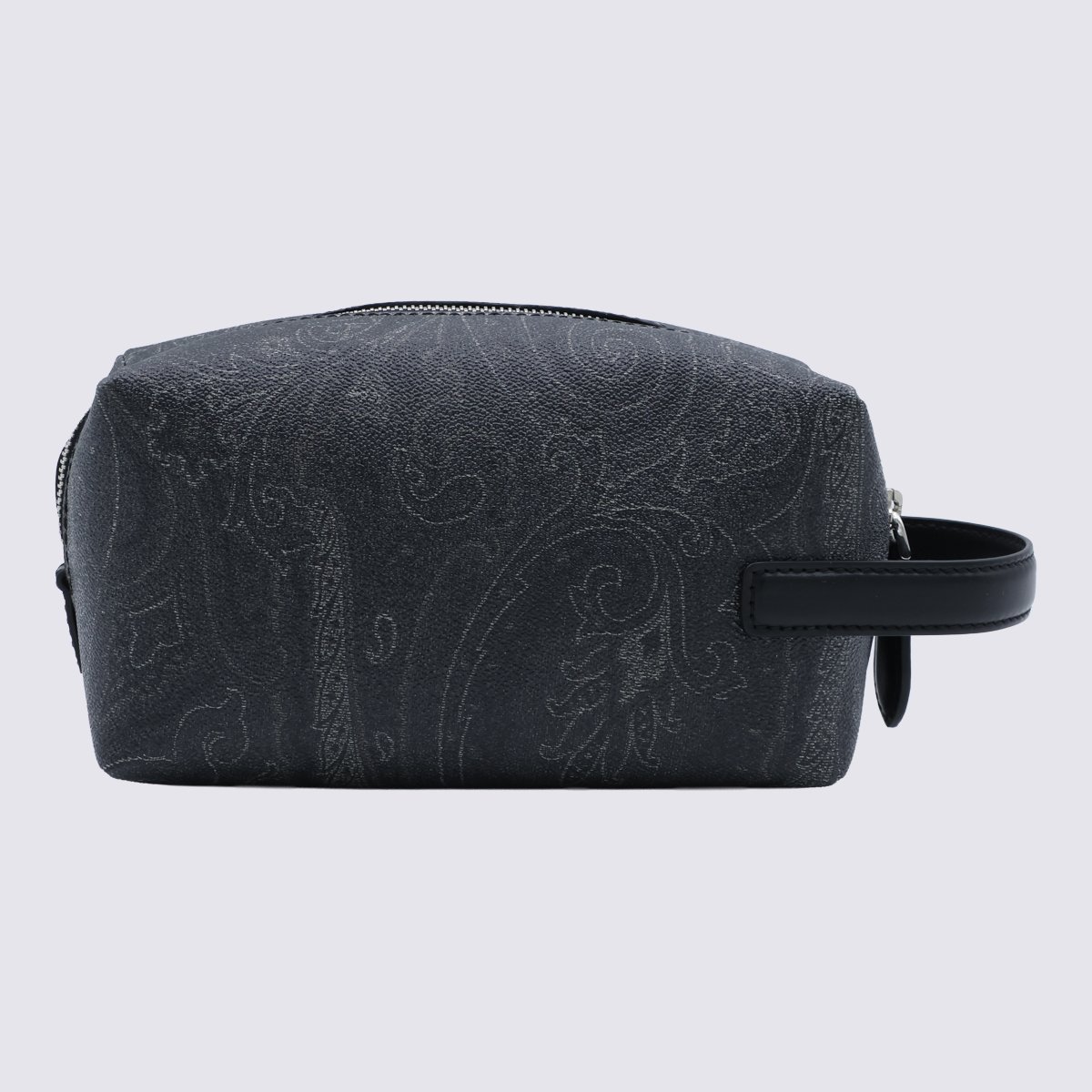 Etro Compact Rectangular Etro Bag With Dark Paisley Pattern Zwart