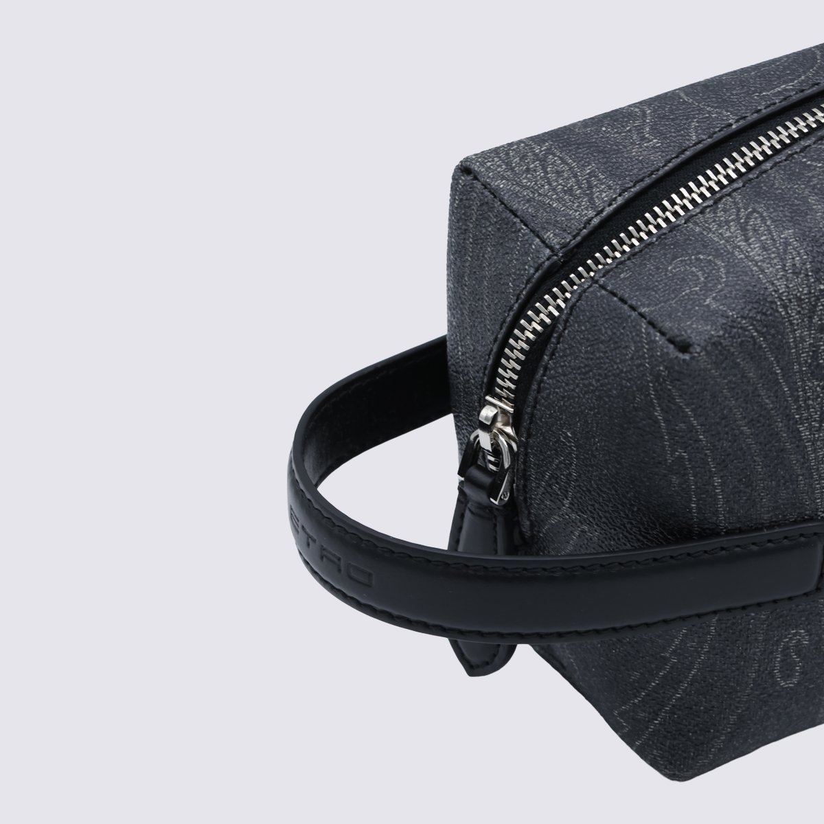 Etro Compact Rectangular Etro Bag With Dark Paisley Pattern Zwart