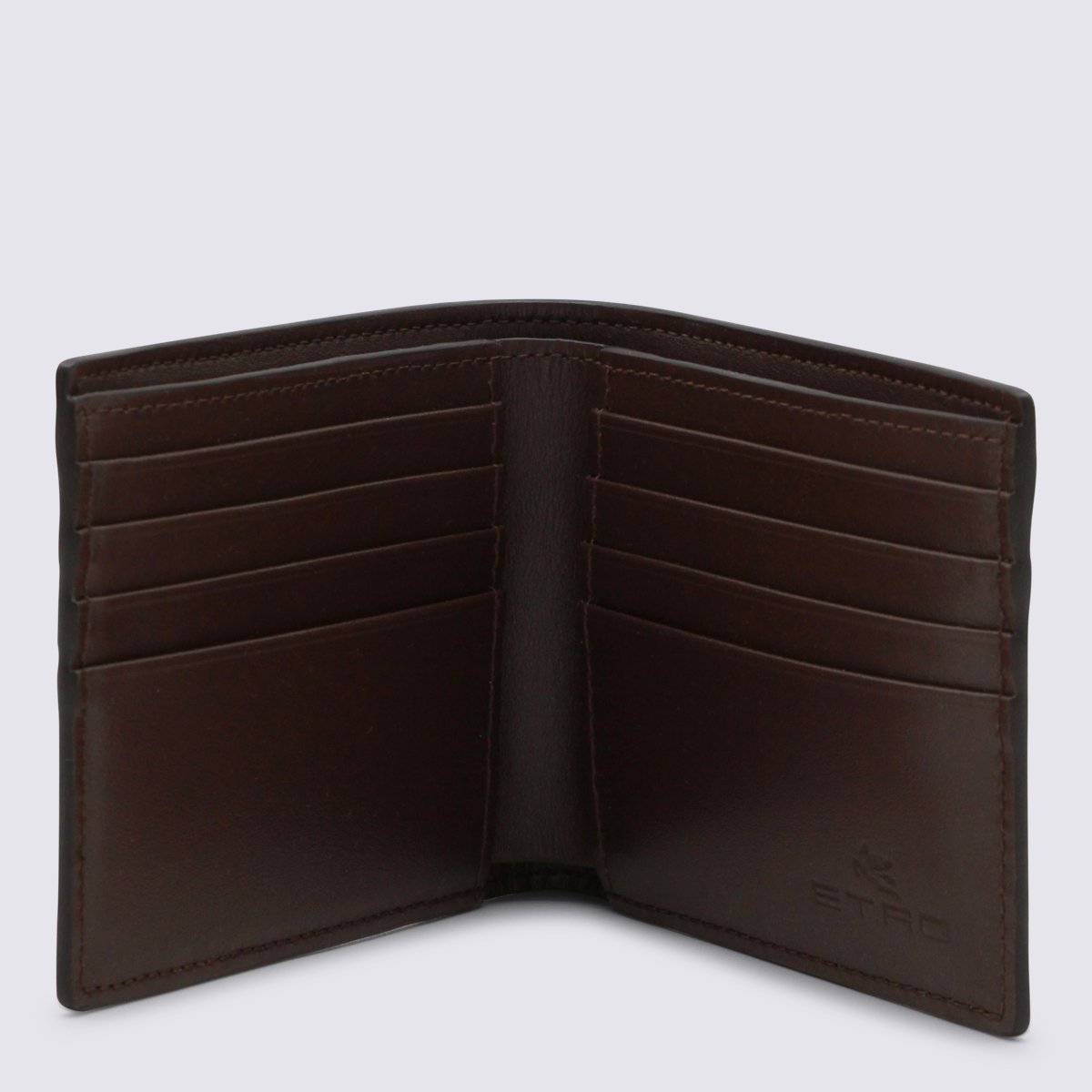 Etro Paisley Pattern Bifold Wallet With Multiple Card Slots Bruin
