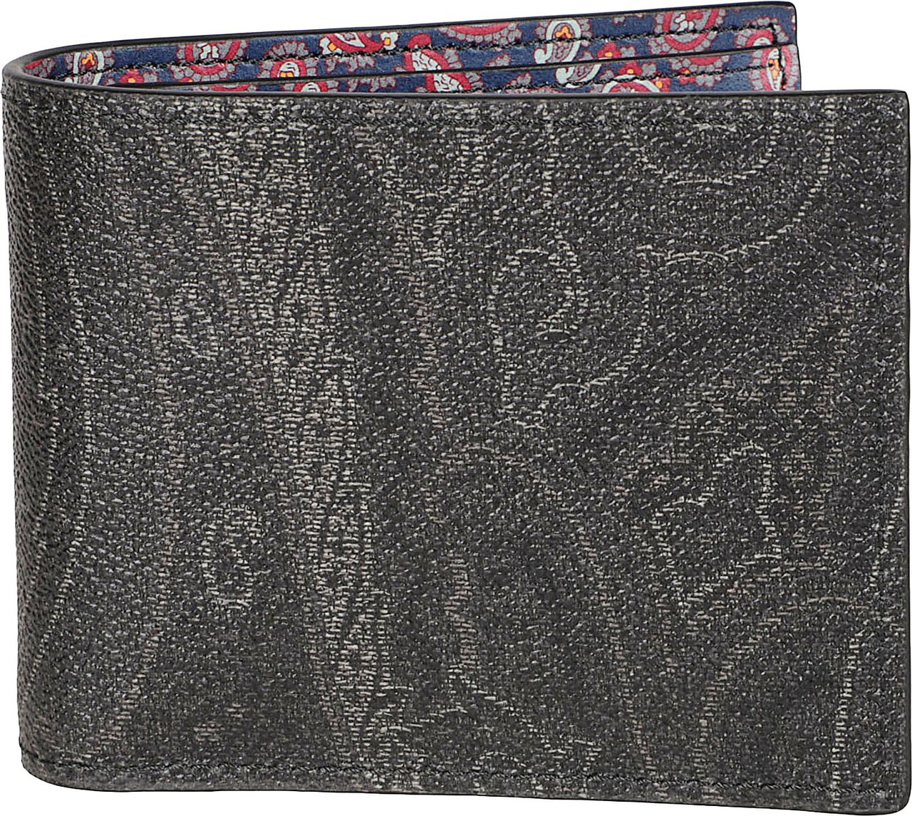 Etro Arnica Paisley Print Wallet Black Zwart