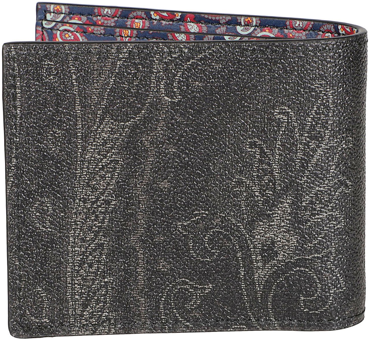Etro Arnica Paisley Print Wallet Black Zwart