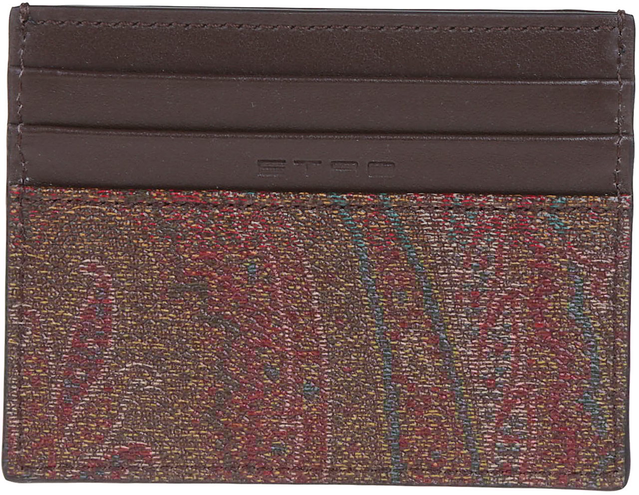 Etro Arnica Credit Card Holder Brown Bruin