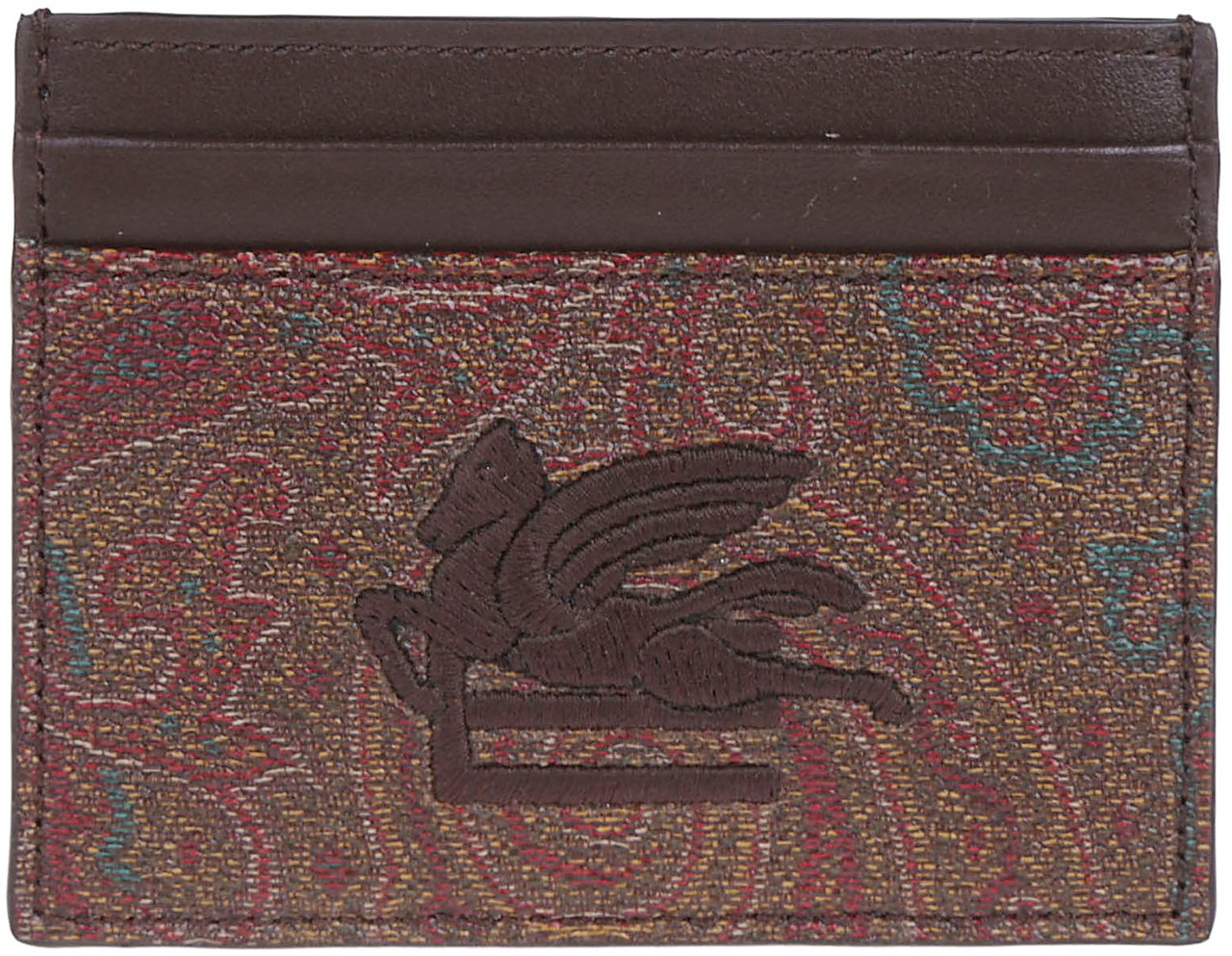 Etro Arnica Credit Card Holder Brown Bruin