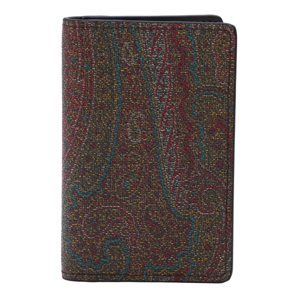Etro Intricate Paisley Bifold Wallet In Muted Tones Grijs