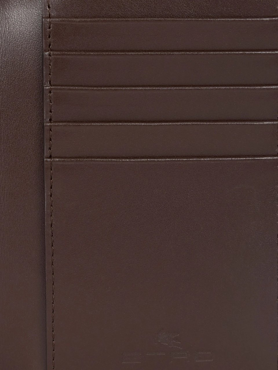 Etro Brown Paisley Pattern Leather Passport Holder Bruin