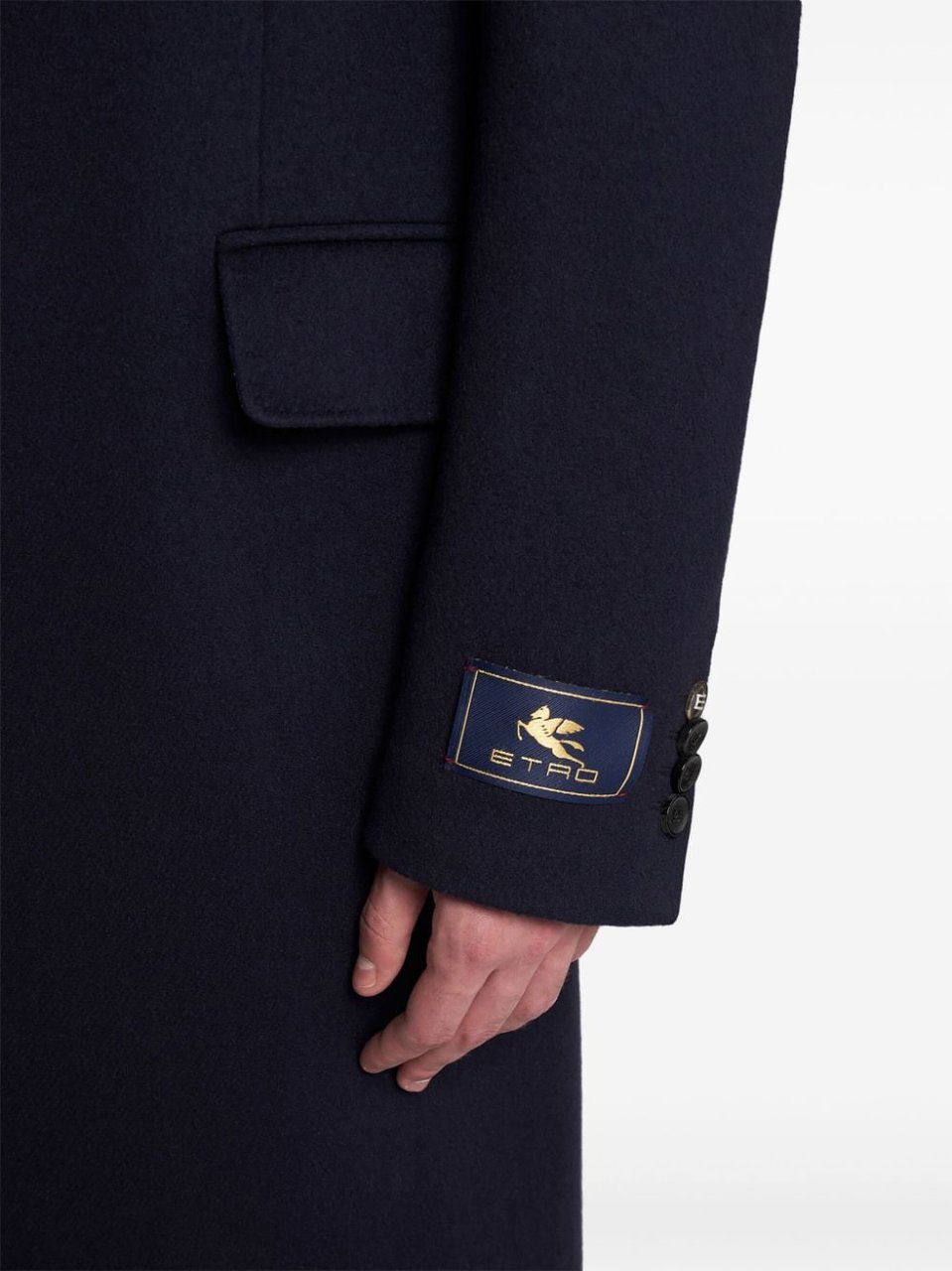 Etro Coats Blu Navy