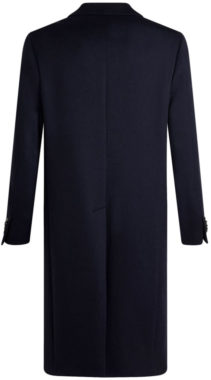 Etro Coats Blu Navy