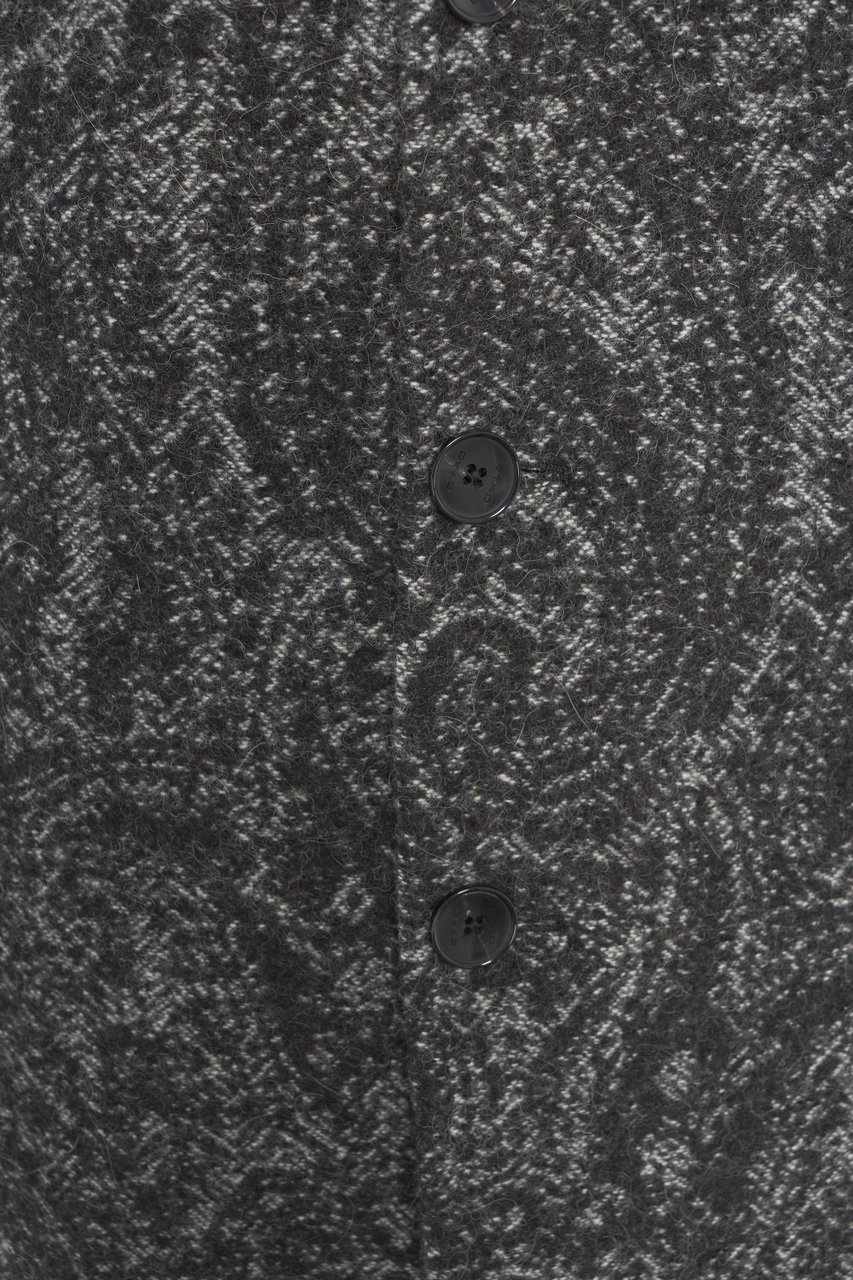 Etro Jacquard coat in wool blend Beige