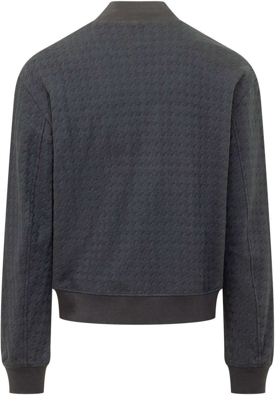 Etro Bomber con Zip e Collo Alto Donkergrijs