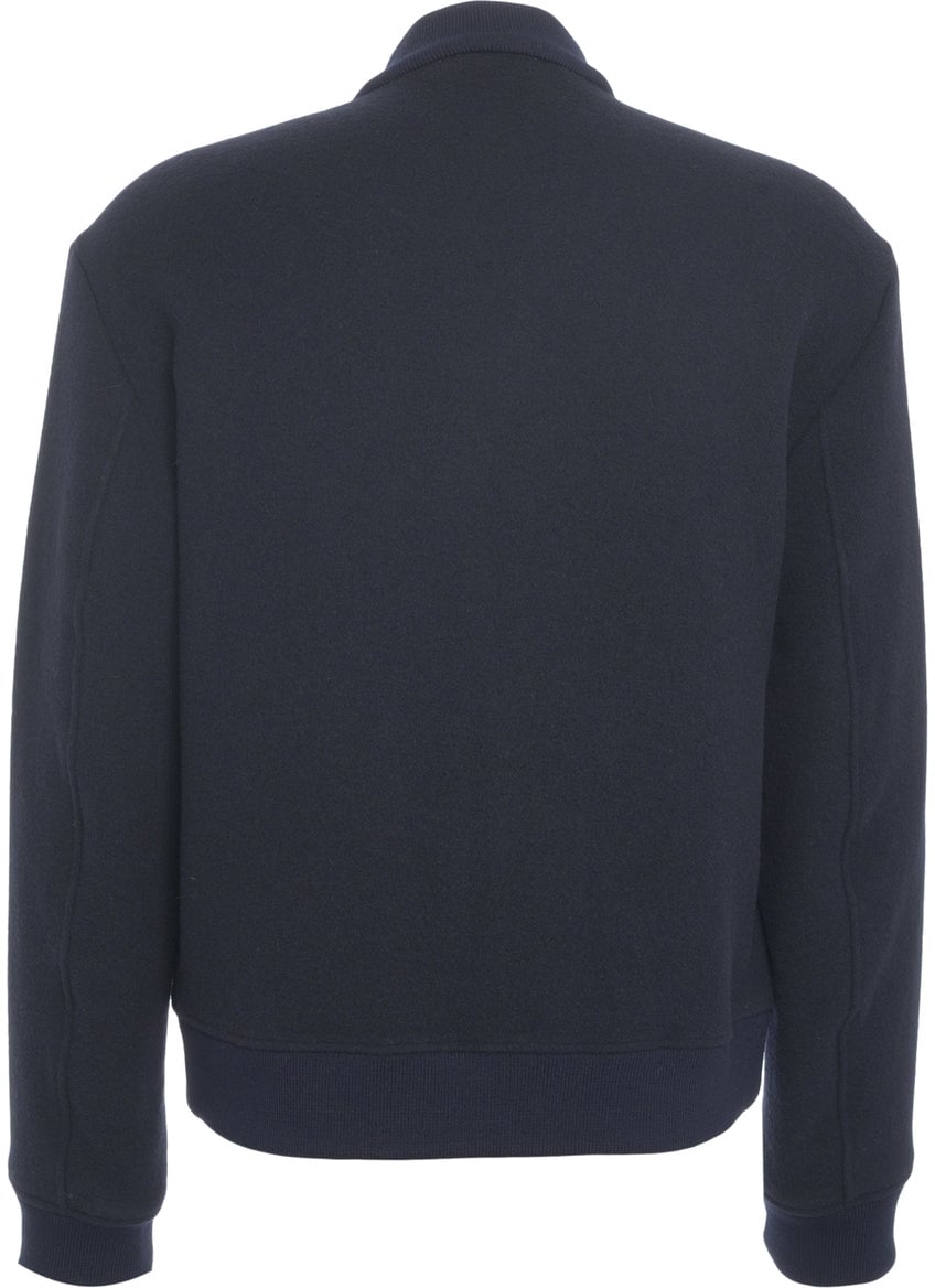 Etro Bomber with logo embroidery Blauw